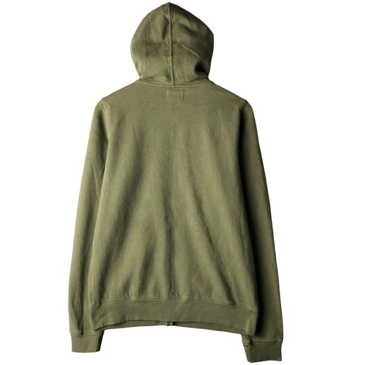Ralph Lauren Polo Jeans Company full-zip sweatshirt hoodie, men's size XL cotton green type yellow green Vintage Second Hand