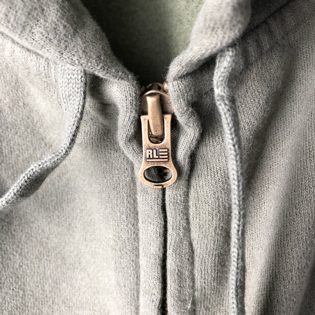 Ralph Lauren Polo Jeans Company full-zip sweatshirt hoodie, men's size XL cotton green type yellow green Vintage Second Hand