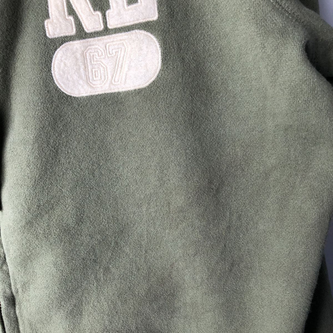 Ralph Lauren Polo Jeans Company full-zip sweatshirt hoodie, men's size XL cotton green type yellow green Vintage Second Hand