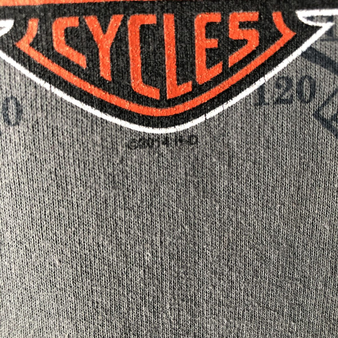 Harley-Davidson Full Zip Sweatshirt, Men's Size L cotton gray type Vintage Second Hand