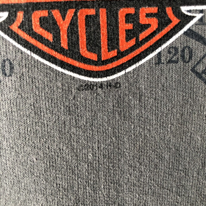 Harley-Davidson Full Zip Sweatshirt, Men's Size L cotton gray type Vintage Second Hand