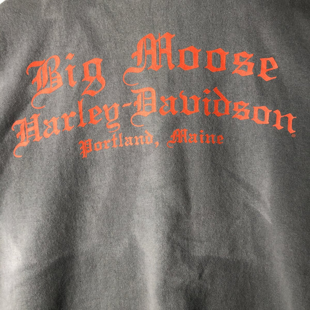 Harley-Davidson Full Zip Sweatshirt, Men's Size L cotton gray type Vintage Second Hand