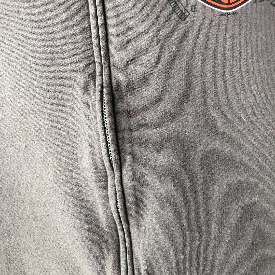 Harley-Davidson Full Zip Sweatshirt, Men's Size L cotton gray type Vintage Second Hand
