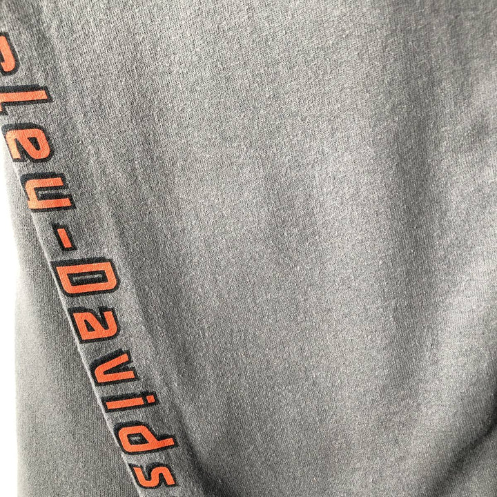 Harley-Davidson Full Zip Sweatshirt, Men's Size L cotton gray type Vintage Second Hand