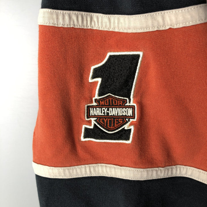 Harley-Davidson Men's Full-Zip Hoodie (XL) cotton black type Vintage Second Hand