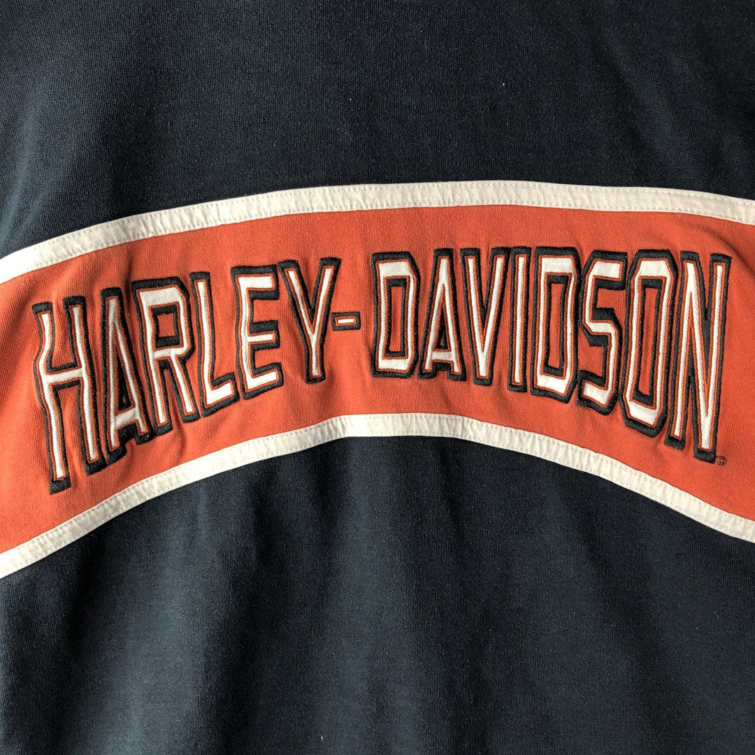 Harley-Davidson Men's Full-Zip Hoodie (XL) cotton black type Vintage Second Hand