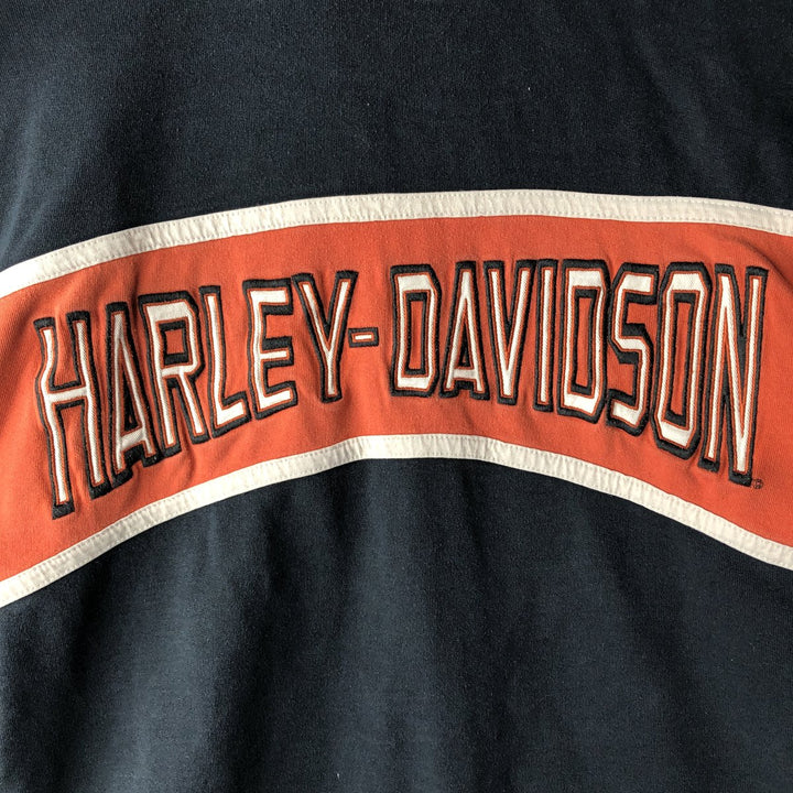 Harley-Davidson Men's Full-Zip Hoodie (XL) cotton black type Vintage Second Hand