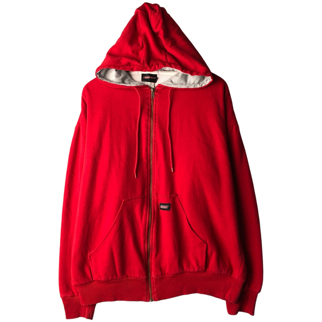 Dickies Sweat Full Zip Hoodie Men's XL cotton red type Vintage Second Hand