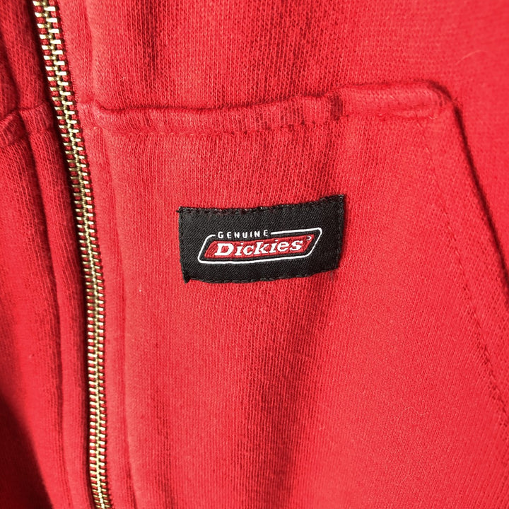 Dickies Sweat Full Zip Hoodie Men's XL cotton red type Vintage Second Hand