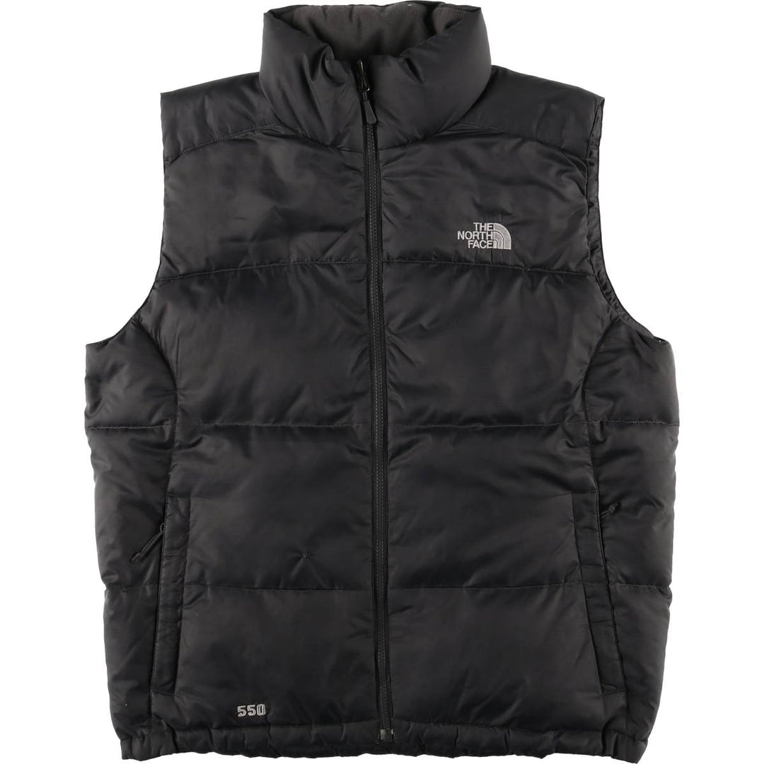The North Face 550 Fill Power Goose Down Vest, Men's Size Medium polyester Charcoal Vintage Second Hand