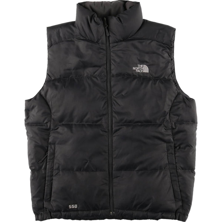 The North Face 550 Fill Power Goose Down Vest, Men's Size Medium polyester Charcoal Vintage Second Hand