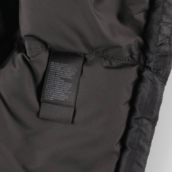 The North Face 550 Fill Power Goose Down Vest, Men's Size Medium polyester Charcoal Vintage Second Hand