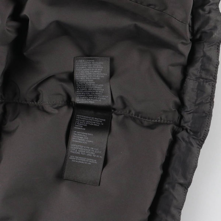 The North Face 550 Fill Power Goose Down Vest, Men's Size Medium polyester Charcoal Vintage Second Hand