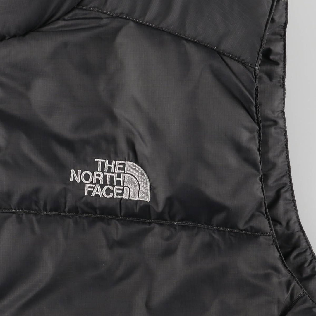 The North Face 550 Fill Power Goose Down Vest, Men's Size Medium polyester Charcoal Vintage Second Hand