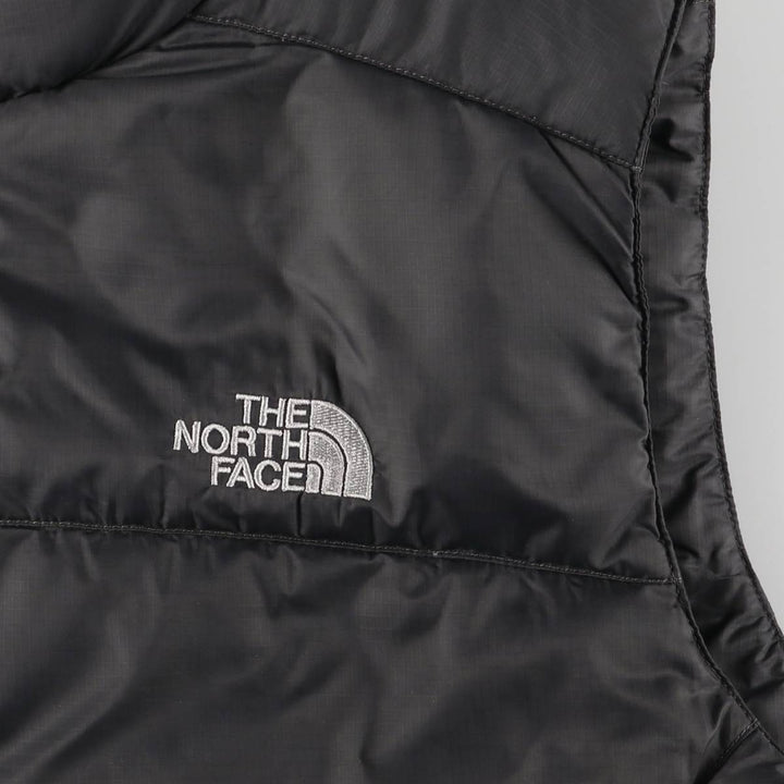 The North Face 550 Fill Power Goose Down Vest, Men's Size Medium polyester Charcoal Vintage Second Hand