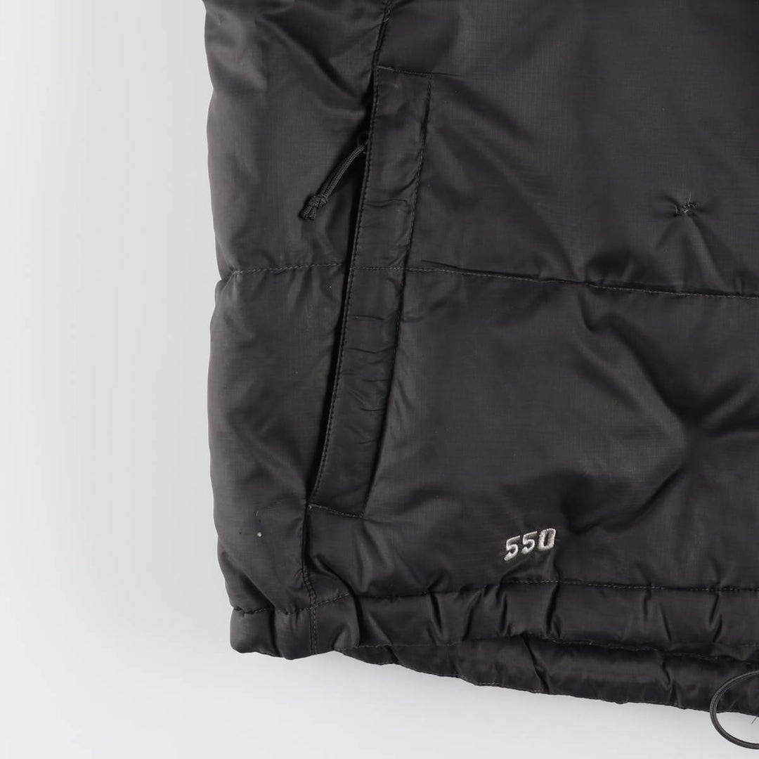 The North Face 550 Fill Power Goose Down Vest, Men's Size Medium polyester Charcoal Vintage Second Hand