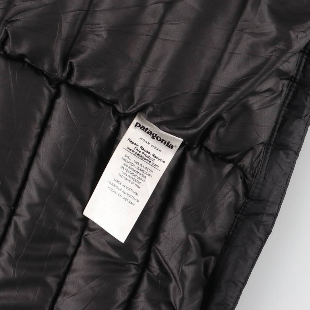Patagonia 84622FA17 Ripstop Goose Down Vest, Men's XXL polyester black type Vintage Second Hand