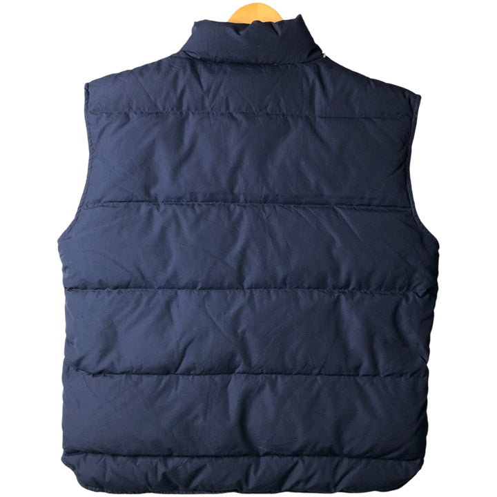 Eddie Bauer Goose Down Vest, Men's Size L polyester navy blue type Vintage Second Hand