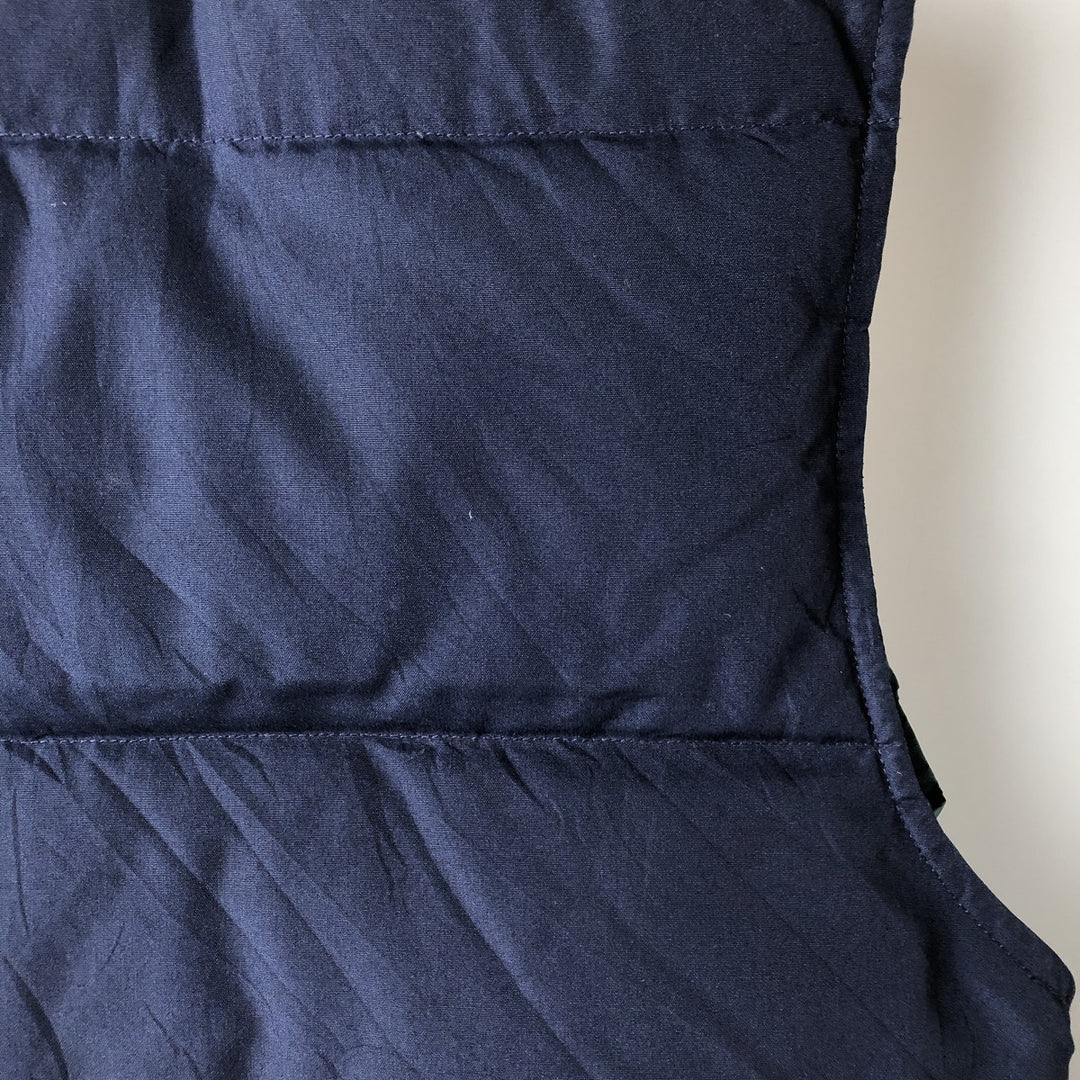 Eddie Bauer Goose Down Vest, Men's Size L polyester navy blue type Vintage Second Hand