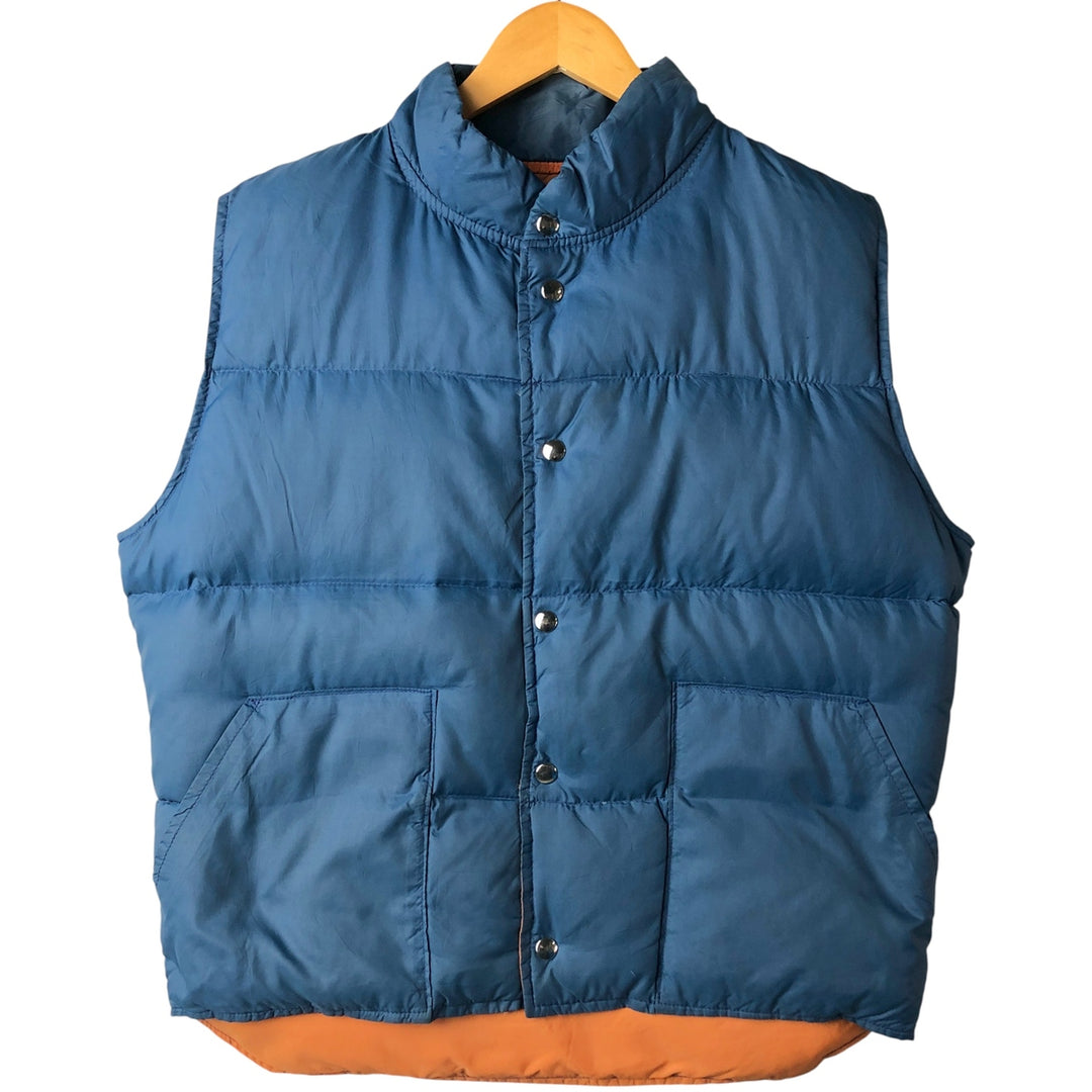 Vintage 90'S Robinson's down vest, made in the USA, size L, men's Nylon blue type Vintage Second Hand
