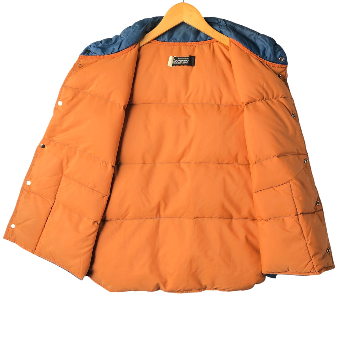 Vintage 90'S Robinson's down vest, made in the USA, size L, men's Nylon blue type Vintage Second Hand