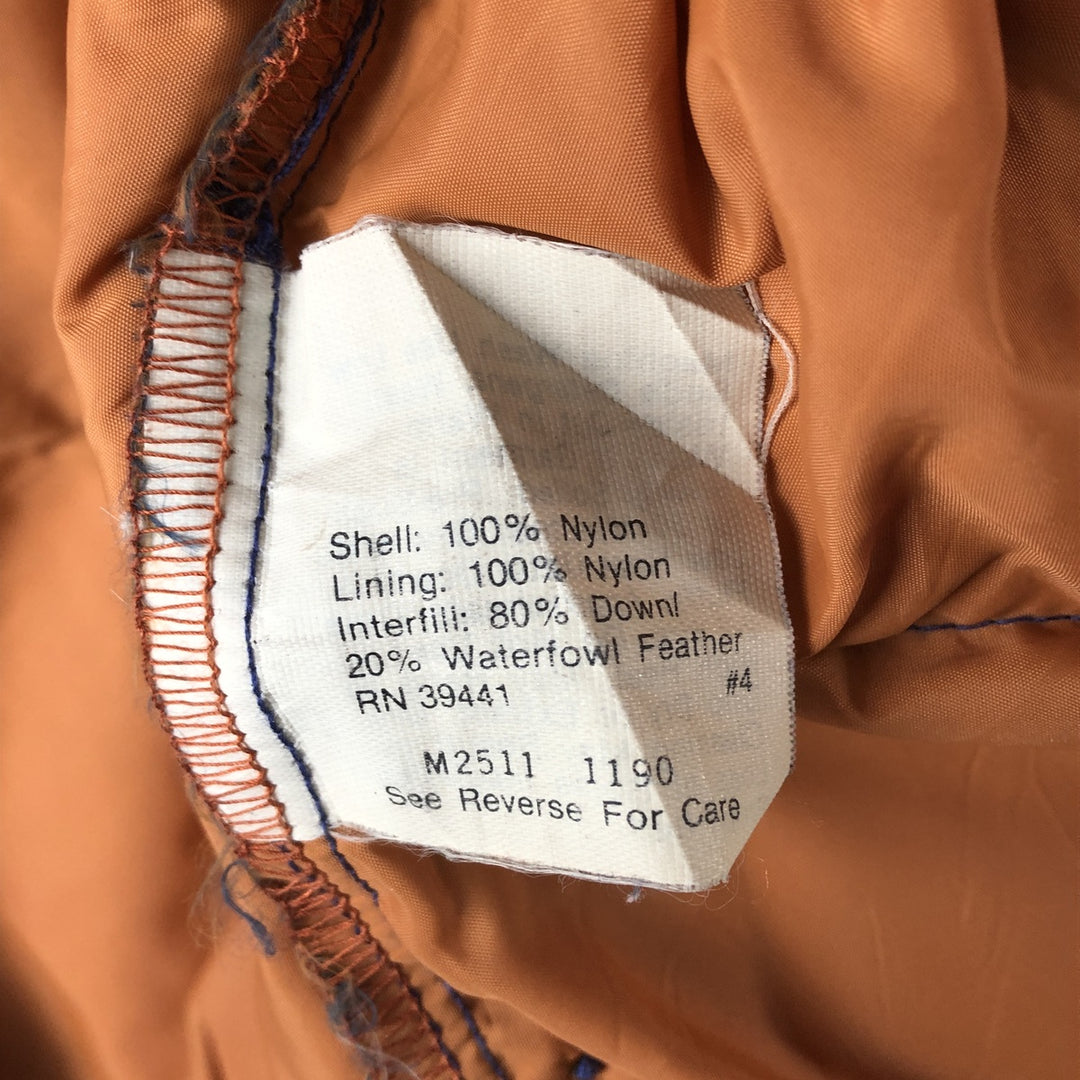 Vintage 90'S Robinson's down vest, made in the USA, size L, men's Nylon blue type Vintage Second Hand