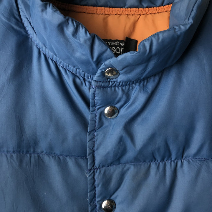 Vintage 90'S Robinson's down vest, made in the USA, size L, men's Nylon blue type Vintage Second Hand
