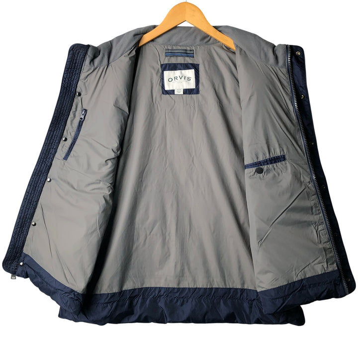 Orvis Down Vest, Men's XL Nylon navy blue type Vintage Second Hand
