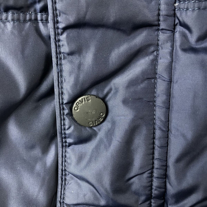 Orvis Down Vest, Men's XL Nylon navy blue type Vintage Second Hand