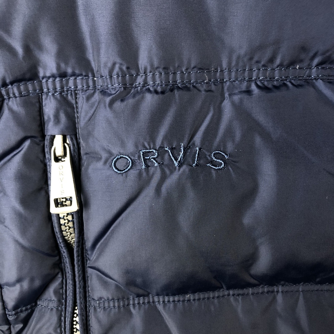 Orvis Down Vest, Men's XL Nylon navy blue type Vintage Second Hand