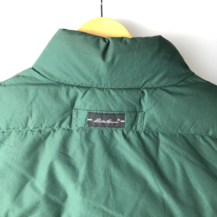 90s-00'S Eddie Bauer Check Pattern Reversible Goose Down Vest, Men's XL polyester green type Vintage Second Hand