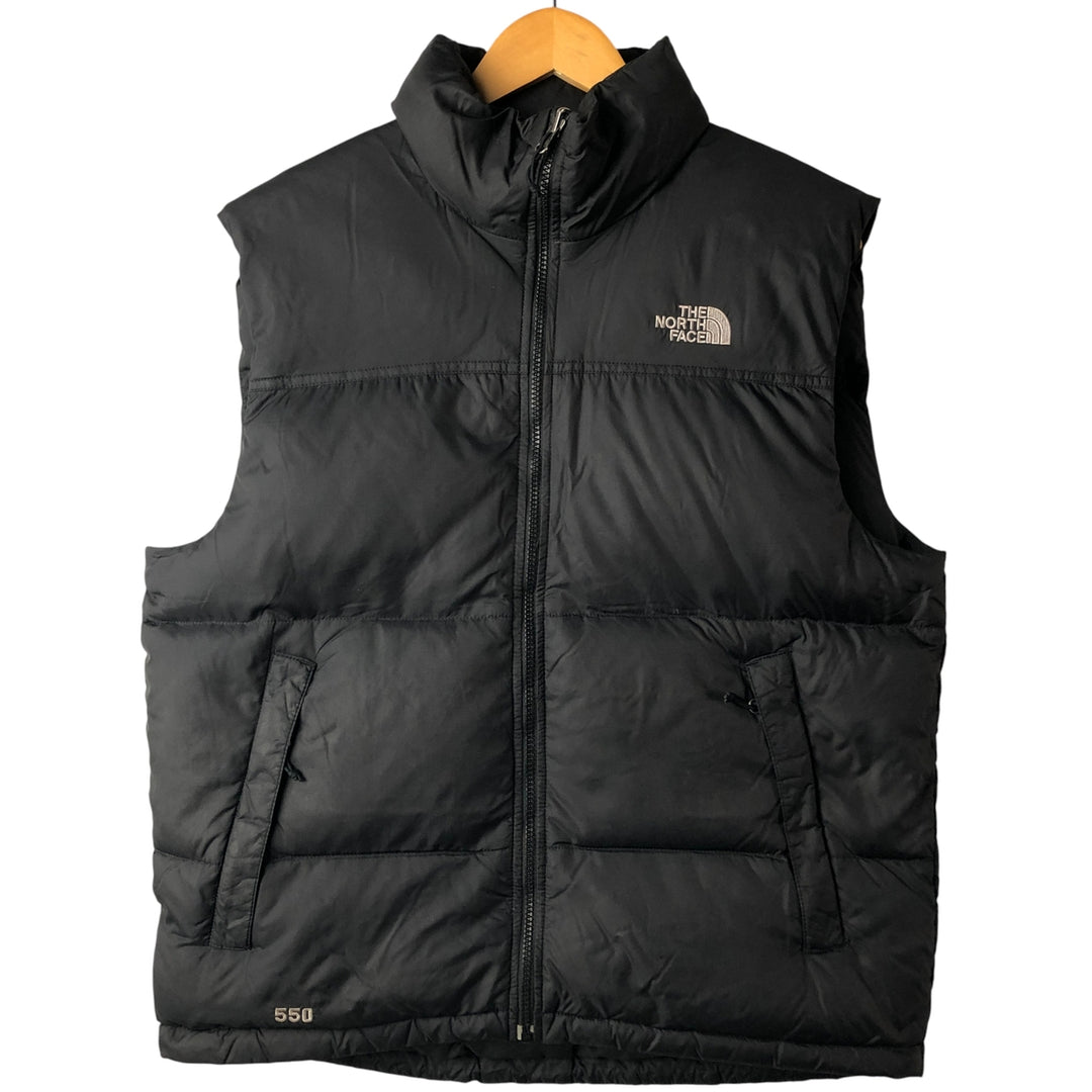 The North Face 550 Fill Power Goose Down Vest, Men's Size Medium Nylon black type Vintage Second Hand