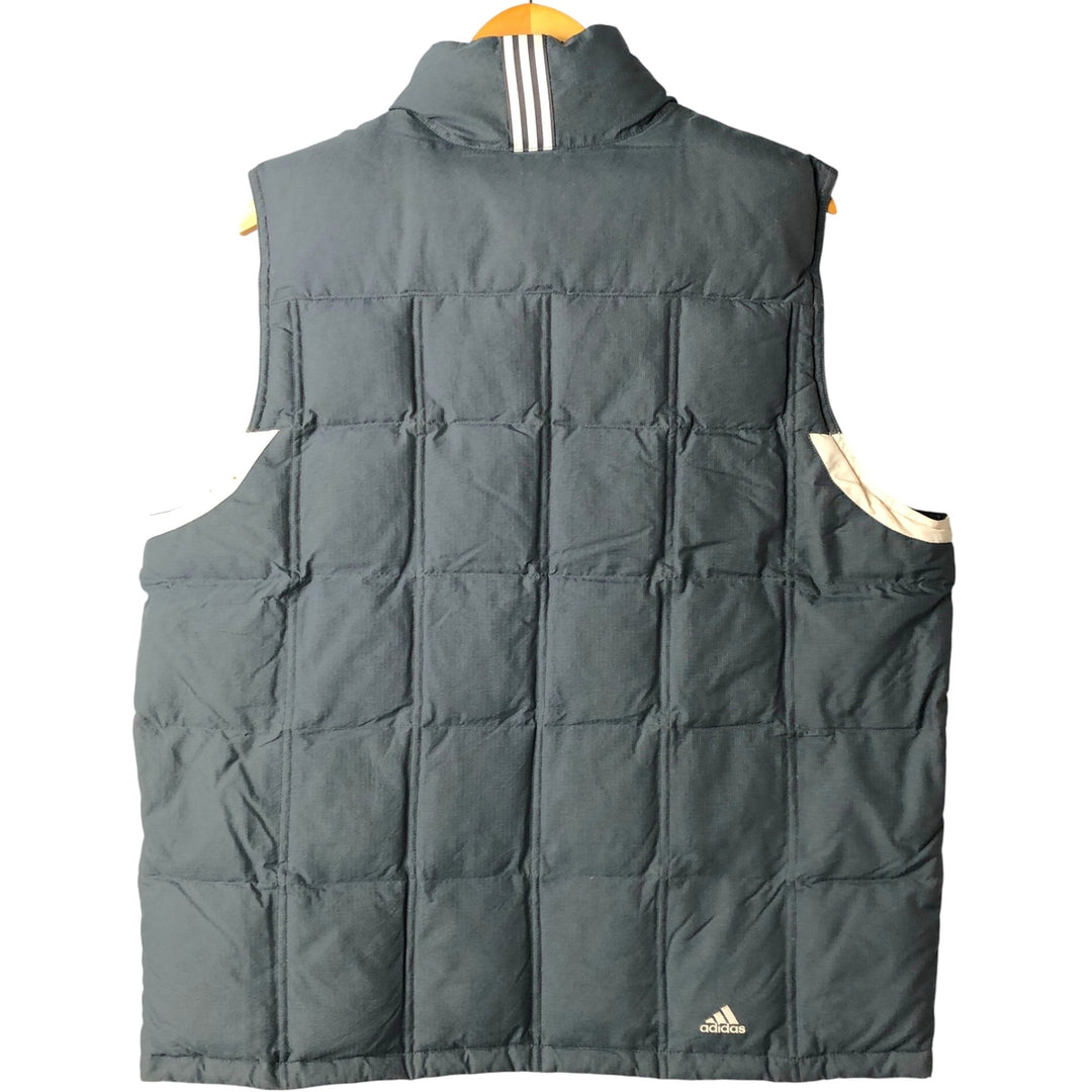 2000'S Adidas down vest, men's size L polyamide gray type Vintage Second Hand