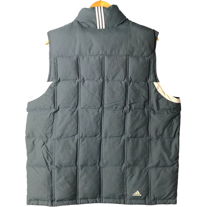 2000'S Adidas down vest, men's size L polyamide gray type Vintage Second Hand