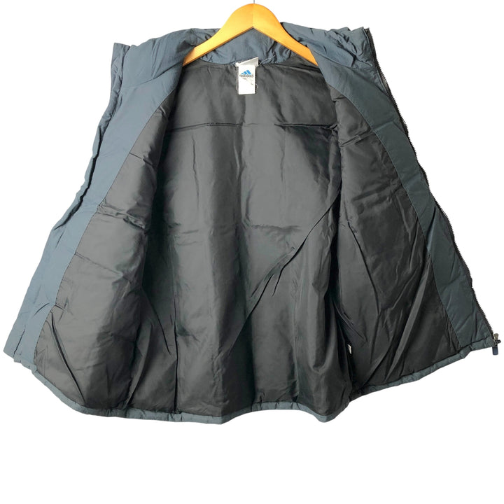 2000'S Adidas down vest, men's size L polyamide gray type Vintage Second Hand