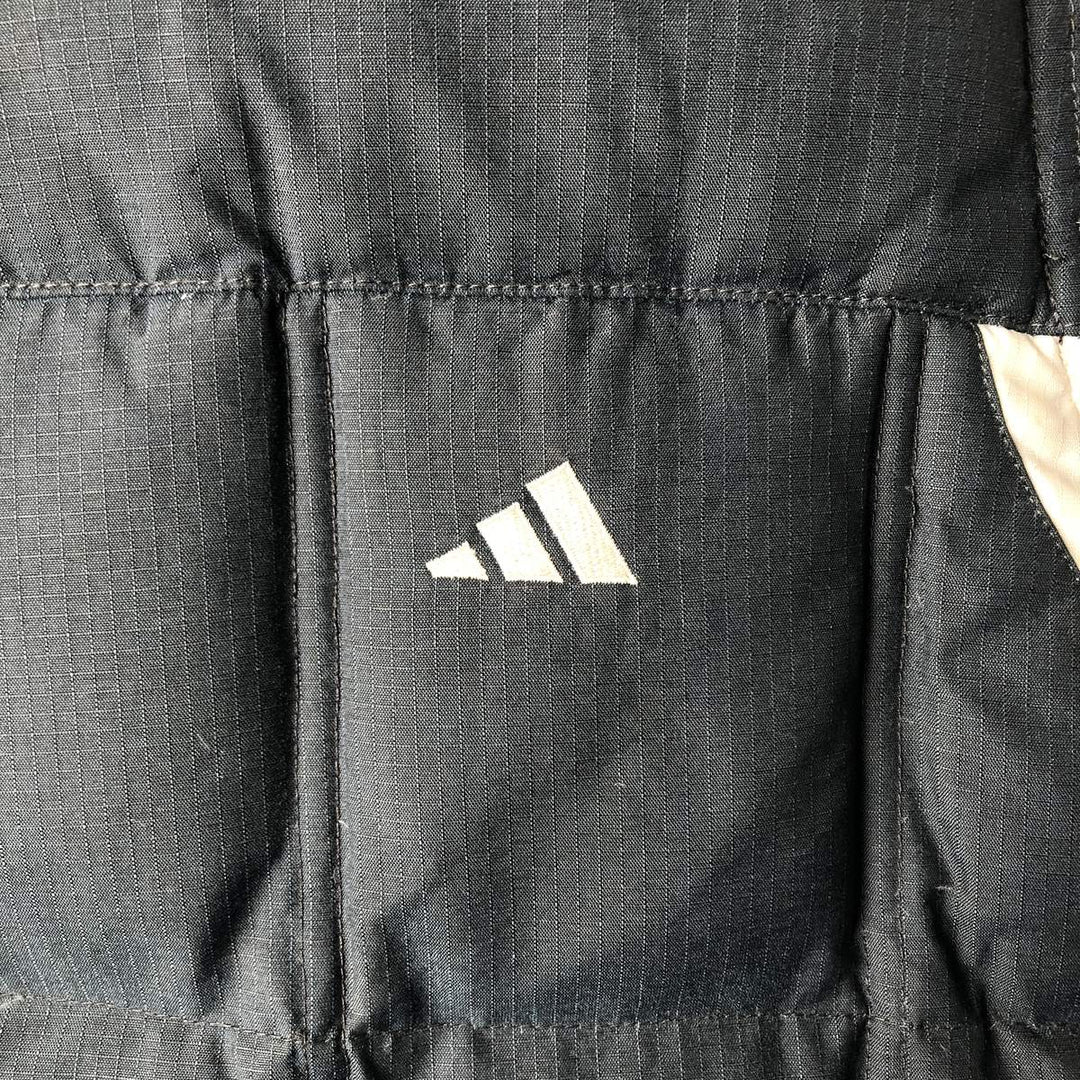 2000'S Adidas down vest, men's size L polyamide gray type Vintage Second Hand