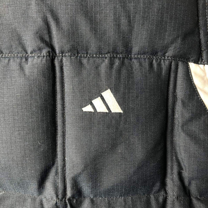 2000'S Adidas down vest, men's size L polyamide gray type Vintage Second Hand