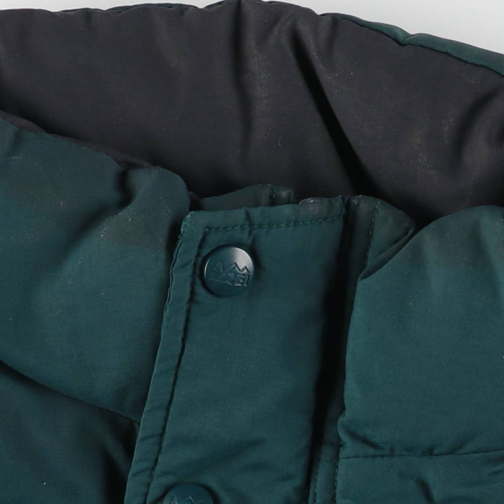 90'S REI Vintage Down Vest, Men's Size L unclear green type Vintage Second Hand