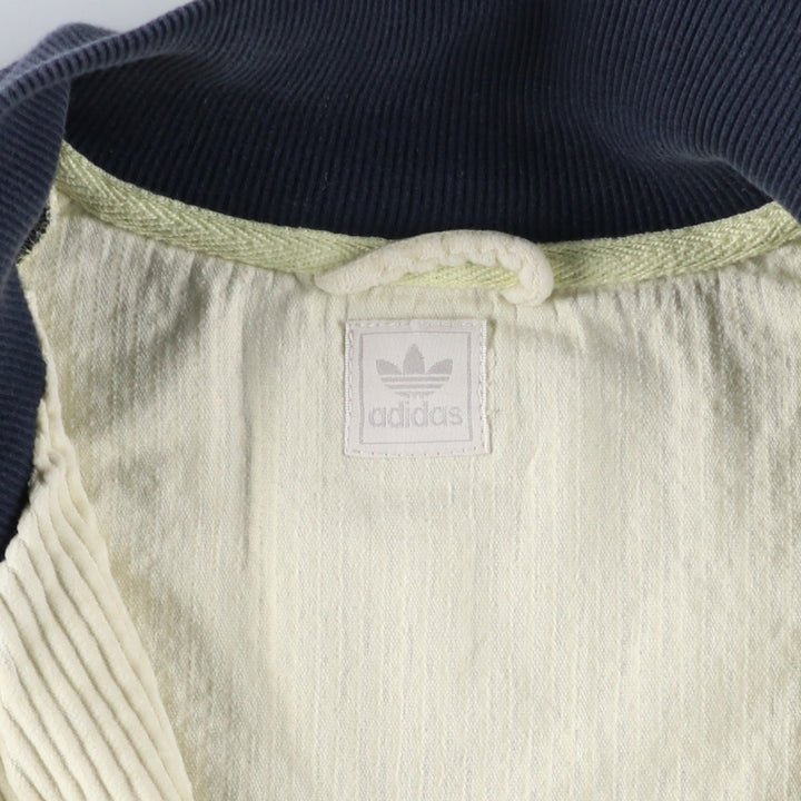 2000'S adidas Originals Corduroy Jersey Track Jacket, Men's Size XL cotton unbleached Vintage Second Hand