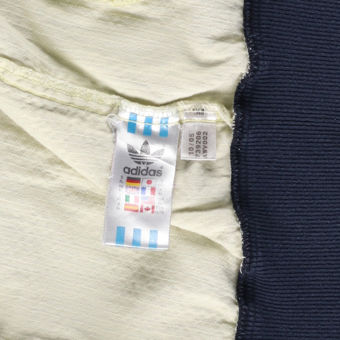 2000'S adidas Originals Corduroy Jersey Track Jacket, Men's Size XL cotton unbleached Vintage Second Hand