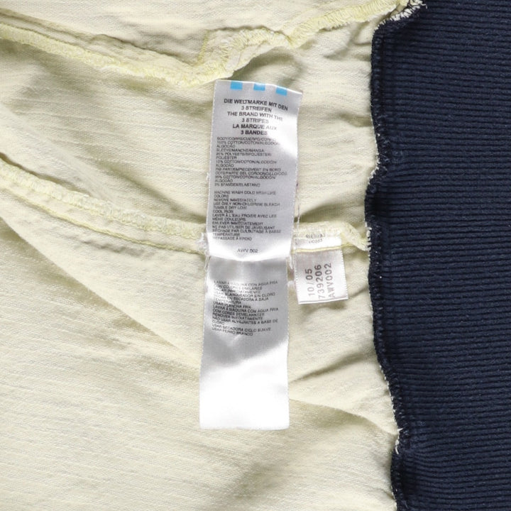 2000'S adidas Originals Corduroy Jersey Track Jacket, Men's Size XL cotton unbleached Vintage Second Hand