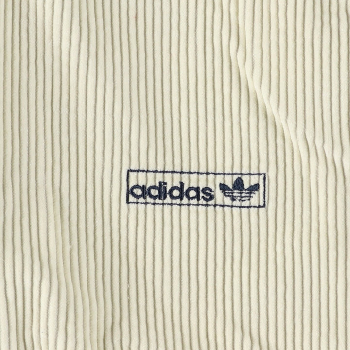 2000'S adidas Originals Corduroy Jersey Track Jacket, Men's Size XL cotton unbleached Vintage Second Hand