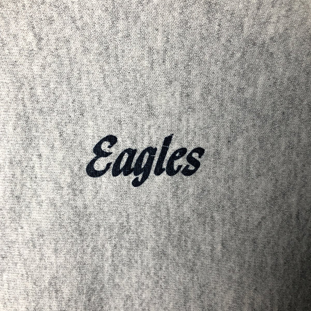 Vintage 90'S Lee Eagle Pattern College Sweatshirt, Made in USA, Men's Size XL cotton gray type Vintage Second Hand