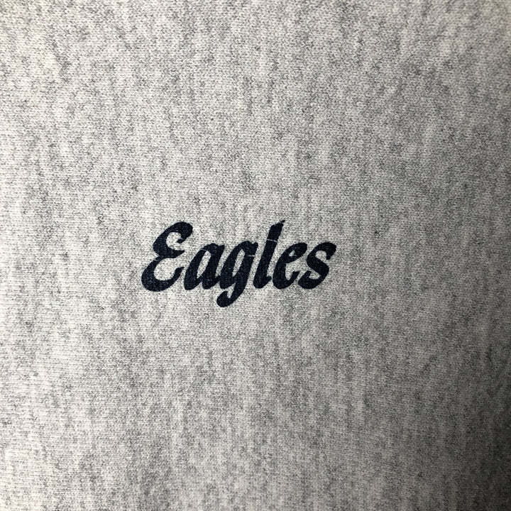 Vintage 90'S Lee Eagle Pattern College Sweatshirt, Made in USA, Men's Size XL cotton gray type Vintage Second Hand