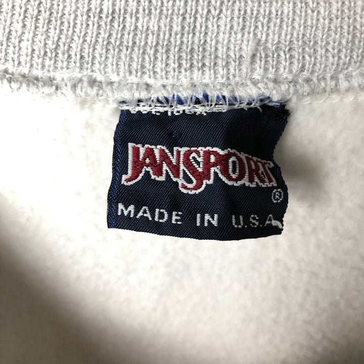 Vintage 90'S Jansport college sweatshirt, made in the USA, size small, men's unclear gray type Vintage Second Hand