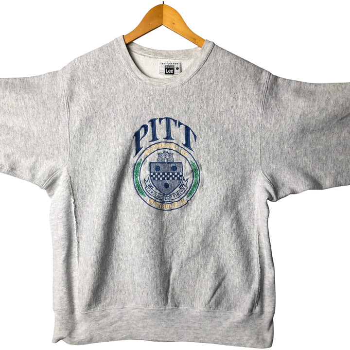 90'S Lee College Sweatshirt, Made in USA, Men's L, Vintage unclear gray type Vintage Second Hand