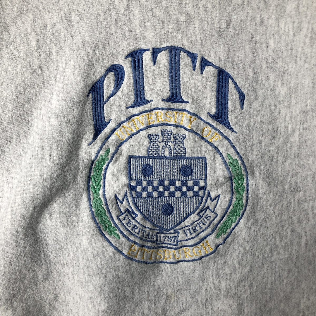90'S Lee College Sweatshirt, Made in USA, Men's L, Vintage unclear gray type Vintage Second Hand