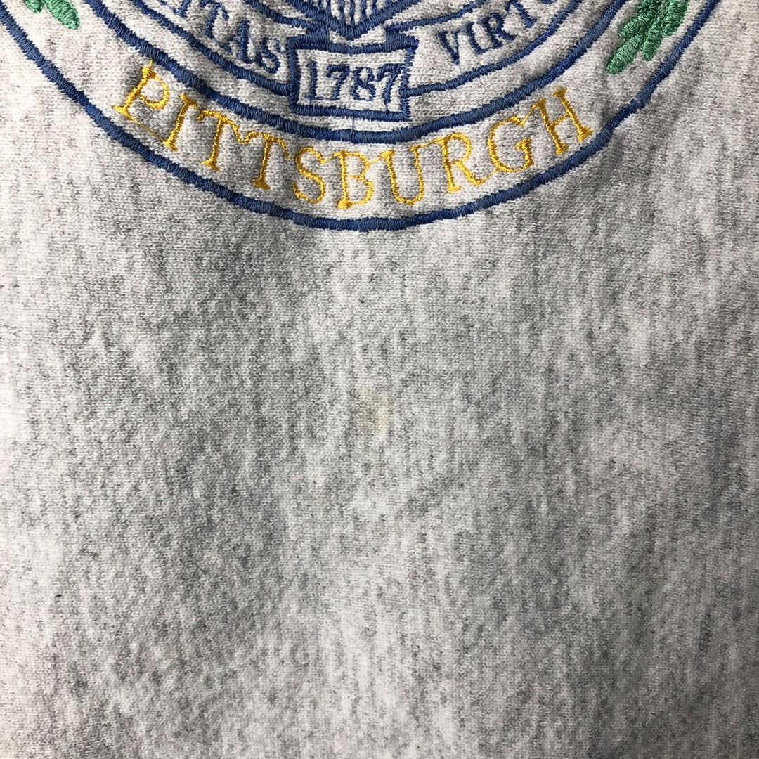 90'S Lee College Sweatshirt, Made in USA, Men's L, Vintage unclear gray type Vintage Second Hand