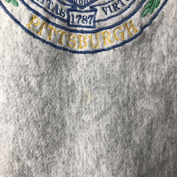 90'S Lee College Sweatshirt, Made in USA, Men's L, Vintage unclear gray type Vintage Second Hand