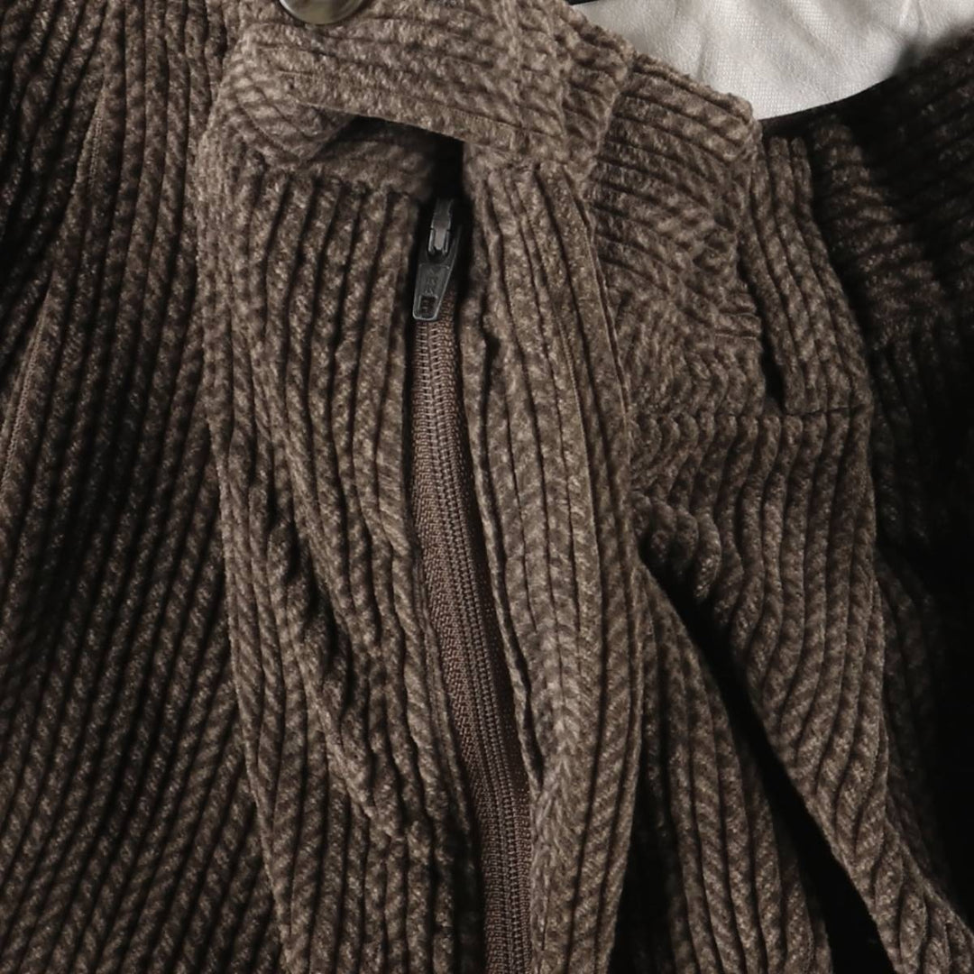 NASH Wide Ribbed Two-Pleated Corduroy Pants, Men's Size 36 cotton brown type Vintage Second Hand